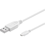 Cable Micro-USB de 1 metro de carga y sincronización para dispositivos Android - Blanco