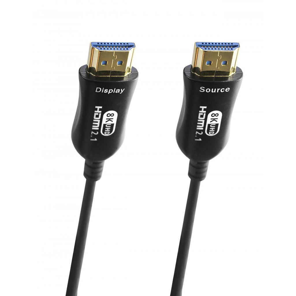 Cable de Fibra Óptica 8K@60hz de distitnas medidas con conector negro