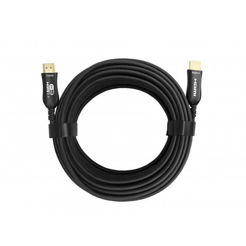 Cable de Fibra Óptica 8K@60hz de distitnas medidas con conector negro