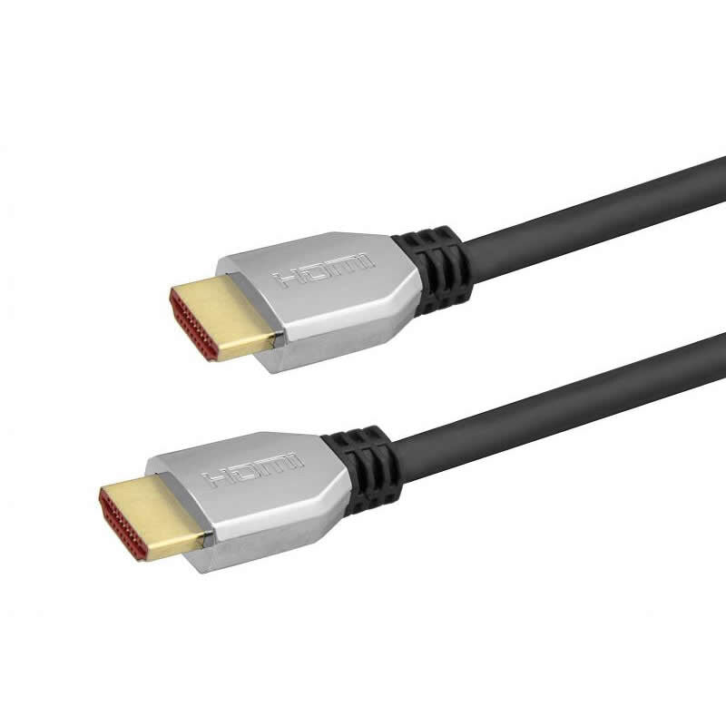 Cable Hdmi 2.1 Resolución 8K de distintas medidas con conector de plástico - color plata