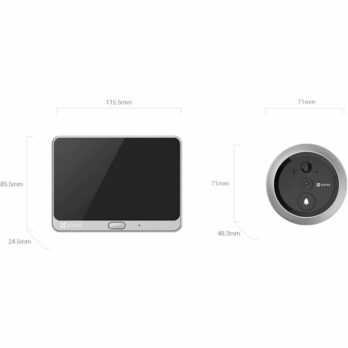 EZVIZ Mirilla Digital de Puerta con Pantalla LCD de 4.3 pulgadas | Detección de Movimiento | Audio Bidireccional