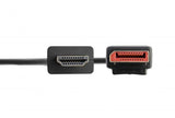 Cable Displayport 1.4 a Hdmi 2.0 M/M de distintas medidas - Negro