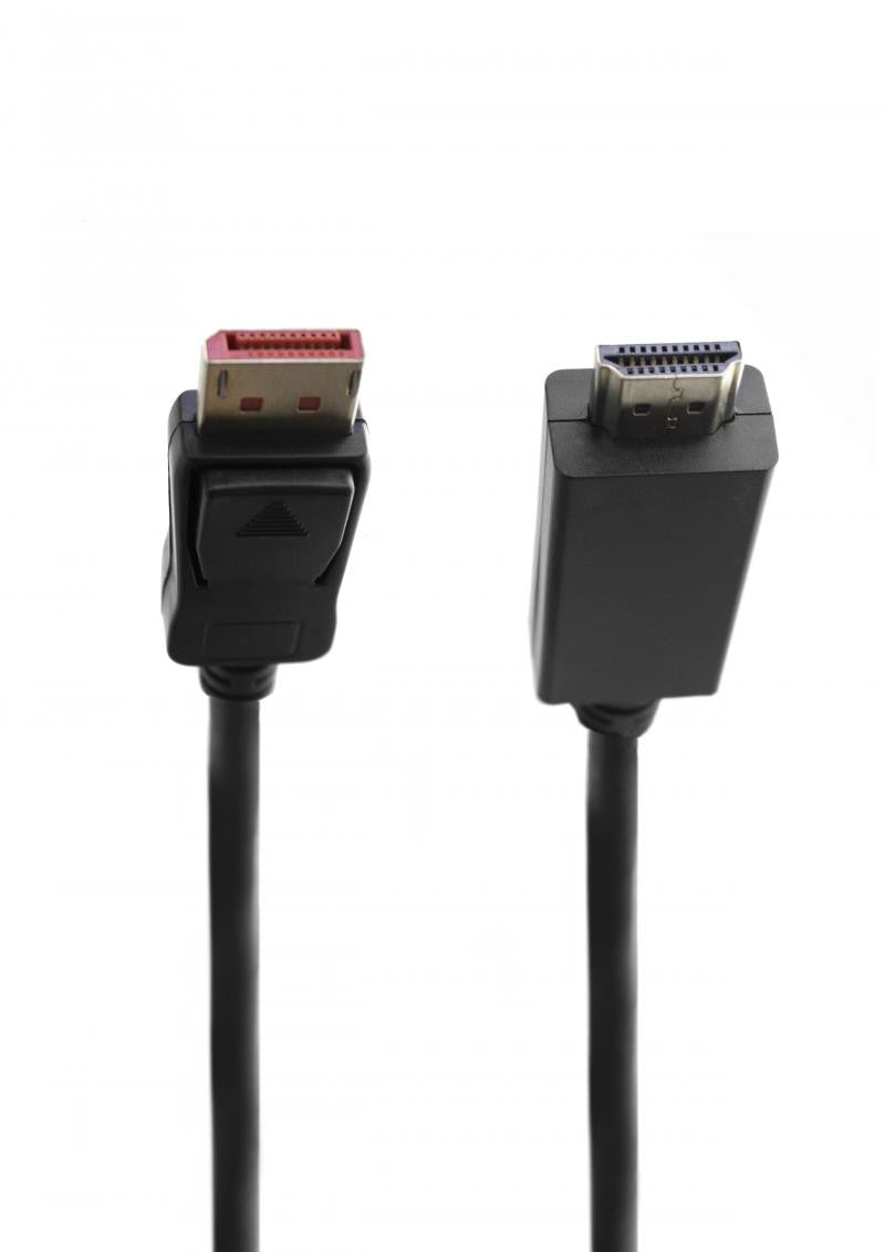 Cable Displayport 1.4 a Hdmi 2.0 M/M de distintas medidas - Negro