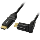 Cable Hdmi Macho a con Conectores Rotor 360º de distintas medidas - Negro