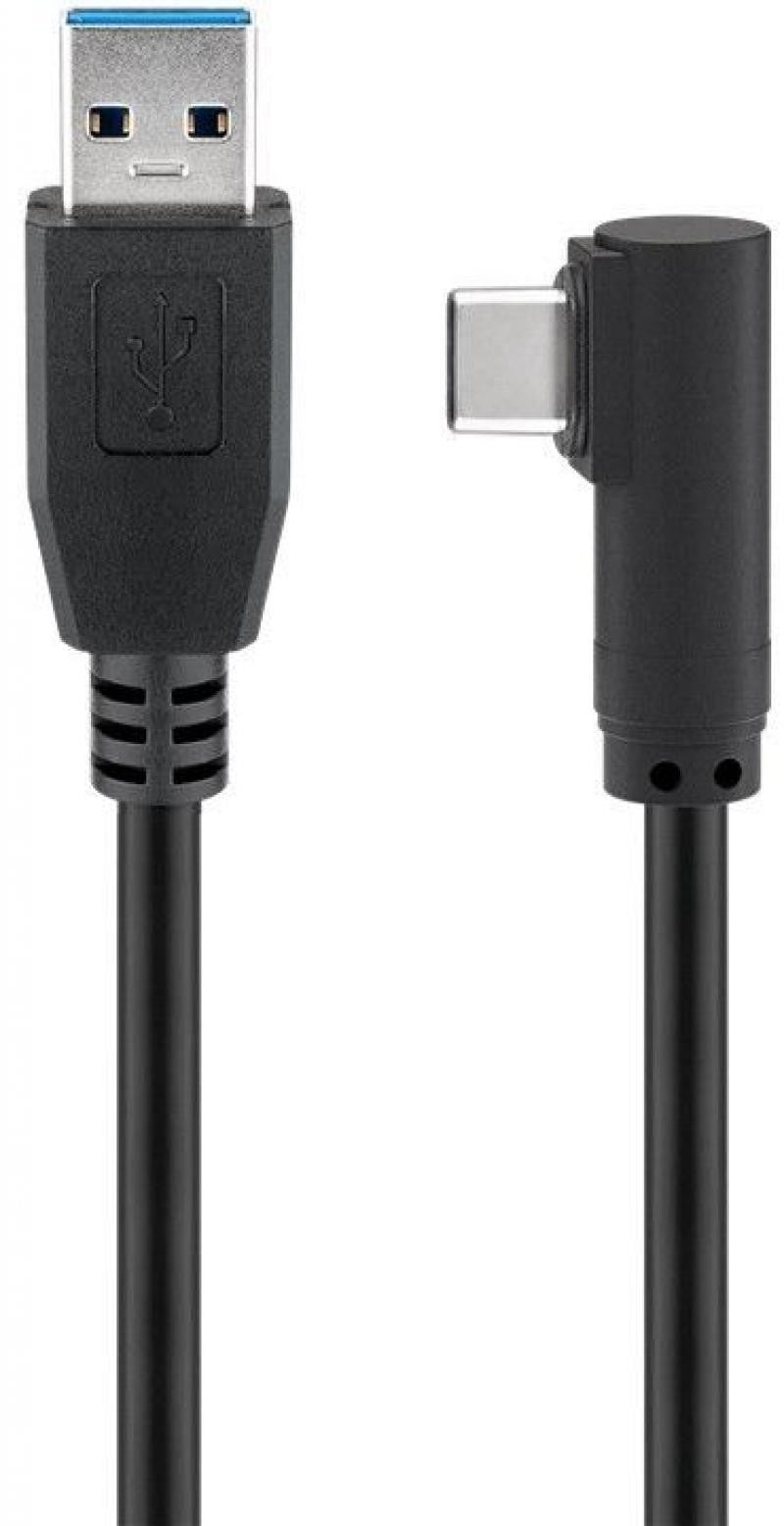 Cable Usb-c 90º a USB 3.0 Color Negro - De distintas medidas