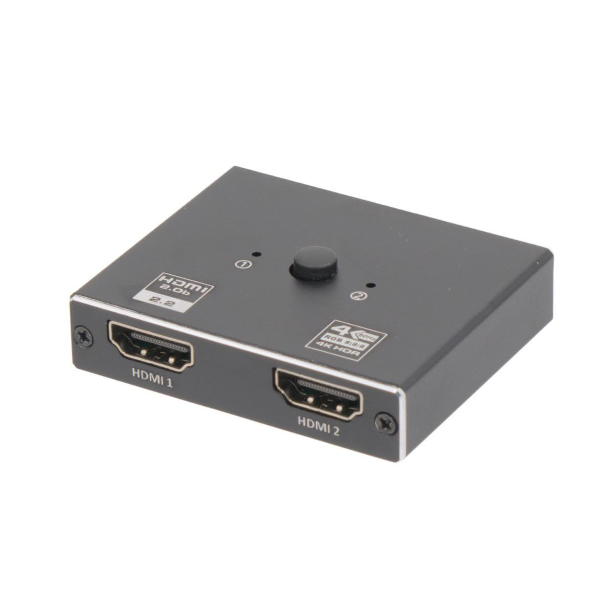 Switch/Splitter (Bidireccional) 1x2 / 2x1 4K@60Hz HDCP2.2