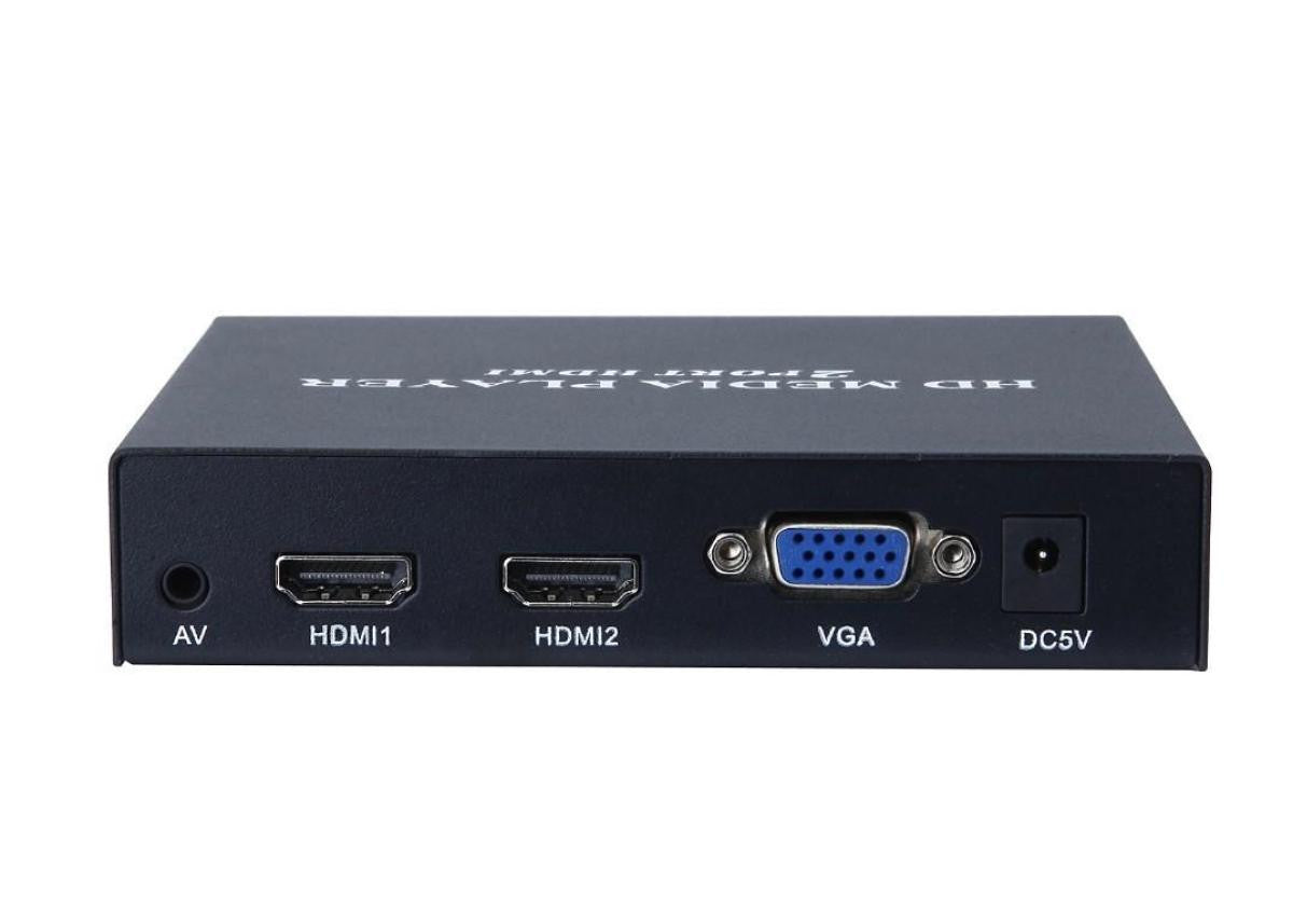 Reproductor Media Player con salida Vga y 2 puertos Hdmi