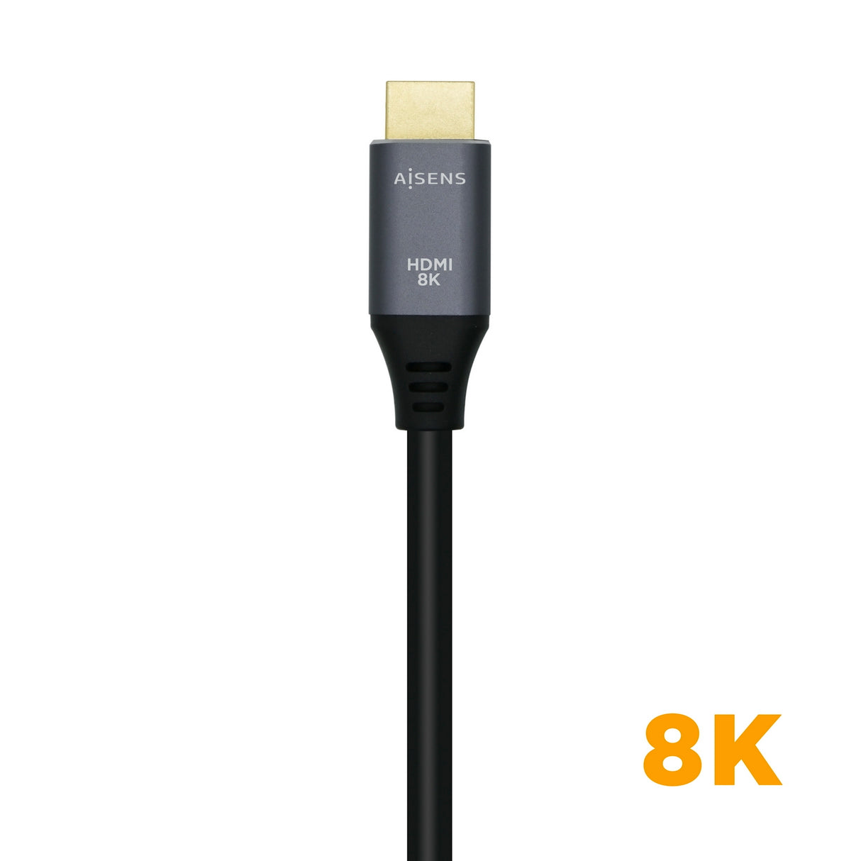 Cable HDMI V2.1 Ultra Alta Velocidad 8K@60Hz 48Gbps, A/M-A/M, Gris/Negro, 1m