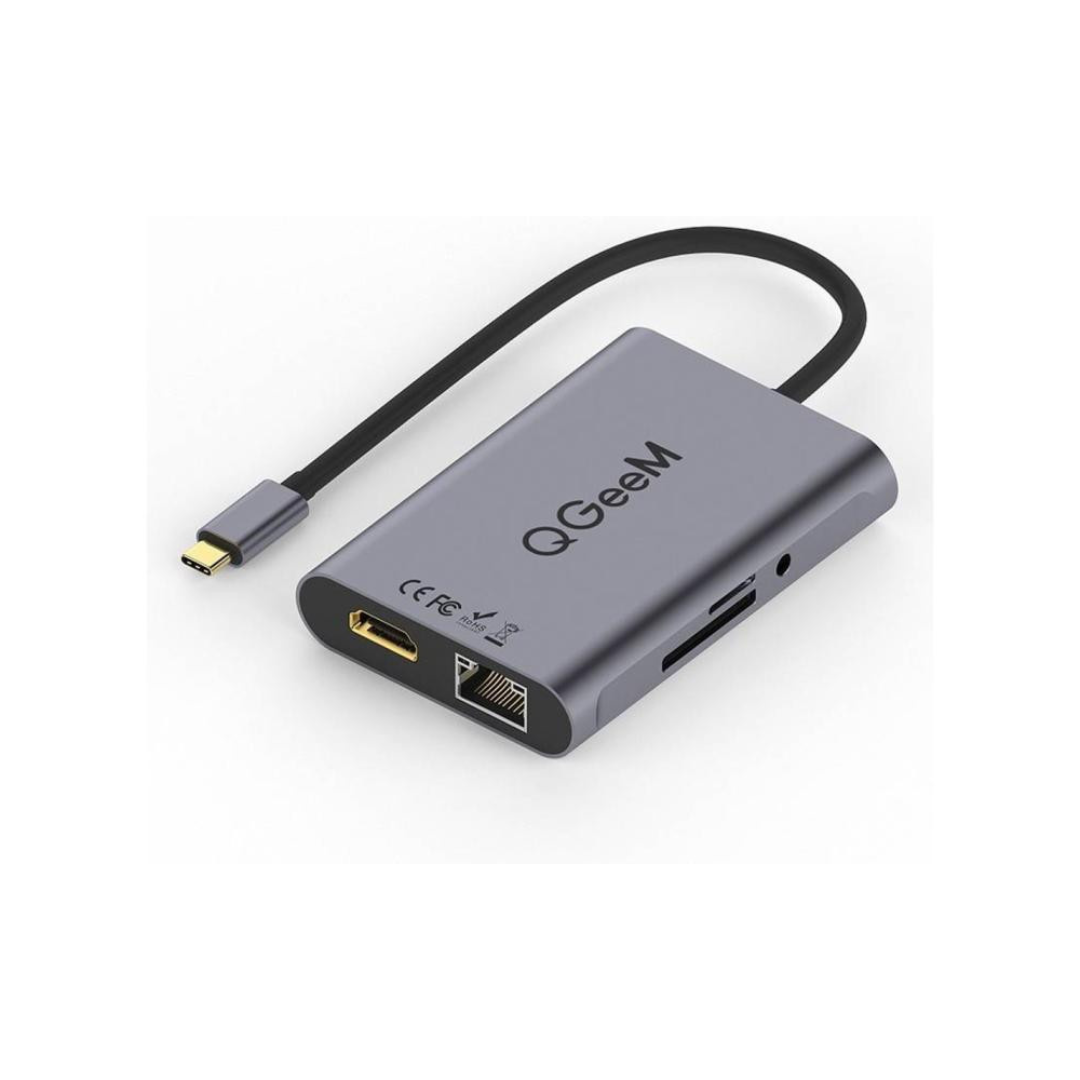 Dock Station USB C - 2xusb, 1xpd, 1xhdmi, 1xrj45, 1xmicrosd, 1xsd, 1xjack 3.5 mm 3.1 Tipo