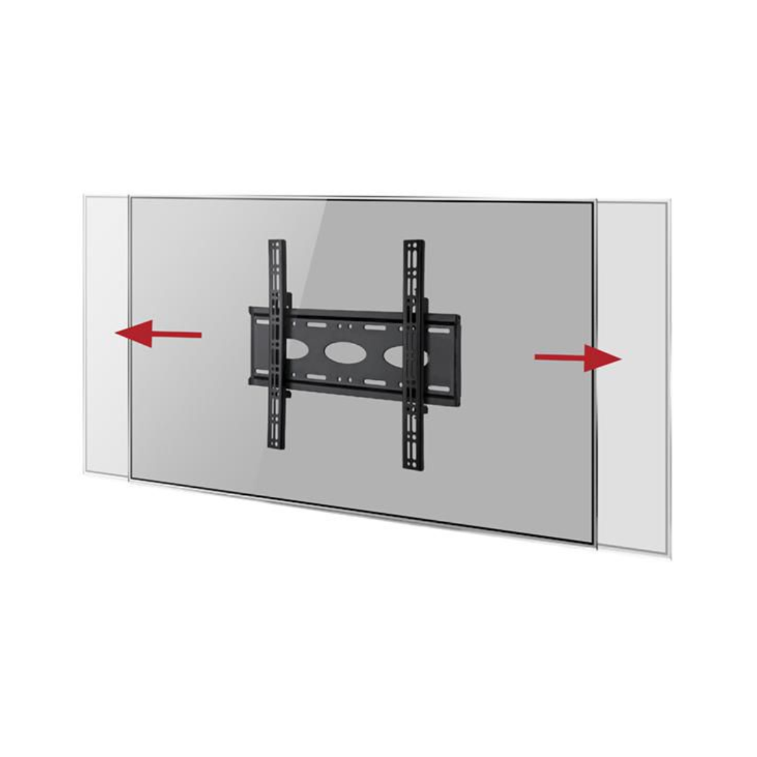 Soporte de pared universal para pantalla plana, 39" - 55", 80 kg máx., hasta 455 x 400 mm, negro