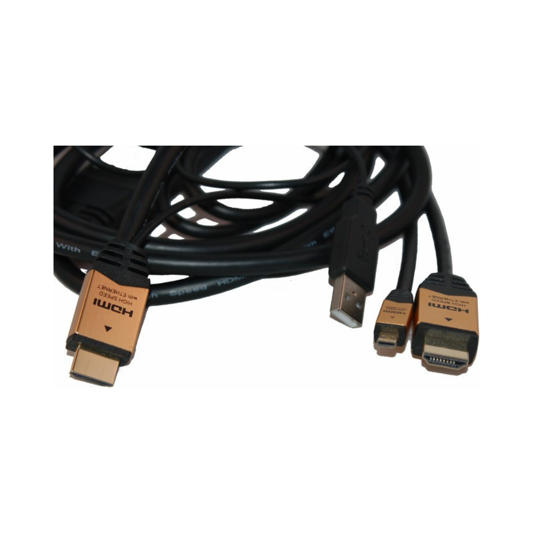 Conmutador en Cable 1 x Hdmi Macho + Microhdmi a