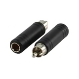 Conector Jack Mono 6.35mm Hembra a Rca Macho