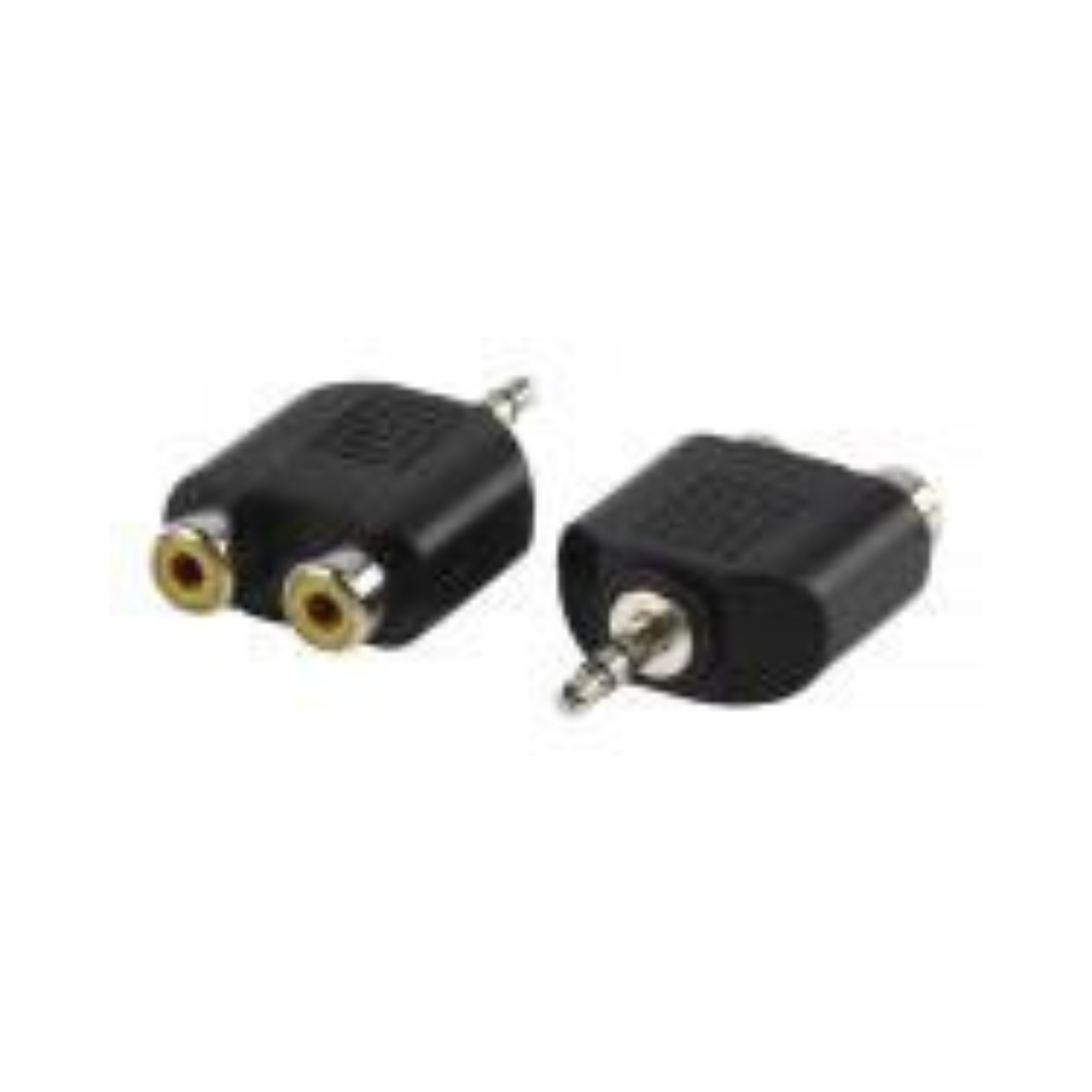 Adaptador Mini Jack 3.5mm Macho a 2 Rcas Hembras