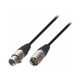 Cable de Altavoz XLR 3-pin Macho - Hembra 3.00 m Negro Adaptador