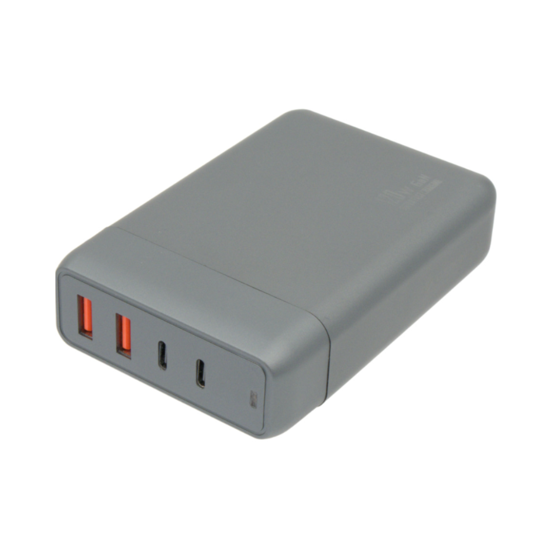 Cargador USB 120W (2x USB-A + 2x USB-C) - Universal con Entrada 100-240V