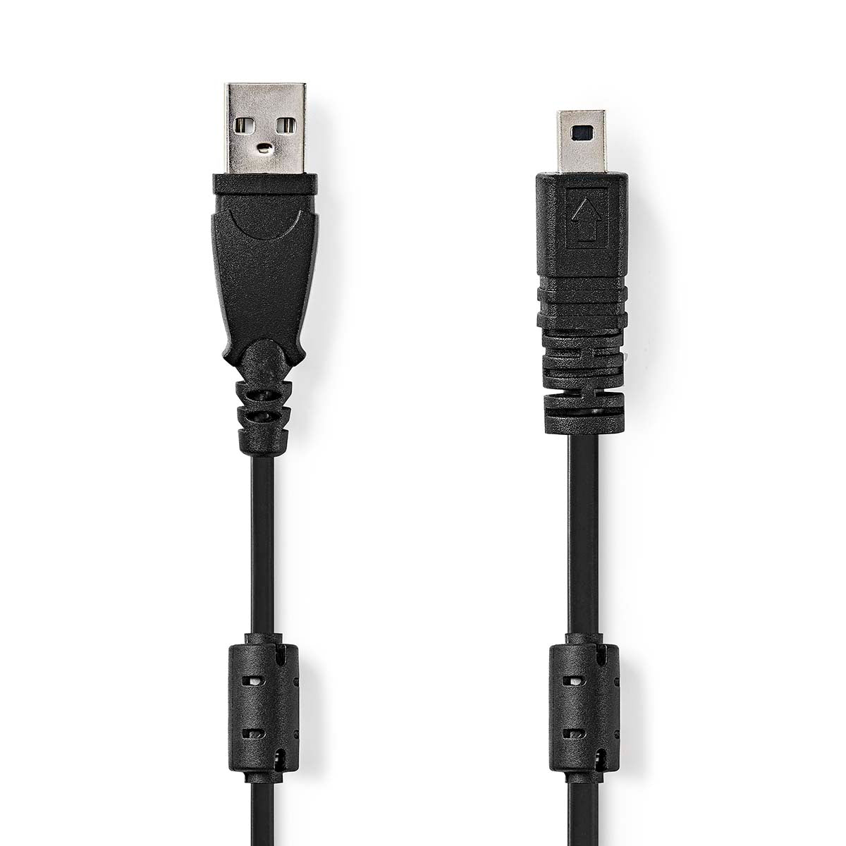 Cable USB 2.0 | USB-A Macho | UC-E6 8-clavijas macho | 480 Mbps | Niquelado | 2.00 m | Redondo | PVC | Negro