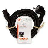 Cable Alimentación Macho | IEC-320-C13 | Angulado | Recto | Niquelado | 3.00 m | Redondo | PVC | Negro