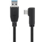 Cable Usb-c 90º a USB 3.0 Color Negro - De distintas medidas