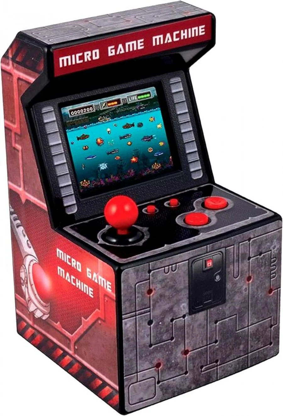 MINI MAQUINA ARCADE ITAL 250 JUEGOS ESTILO RETRO ROJO