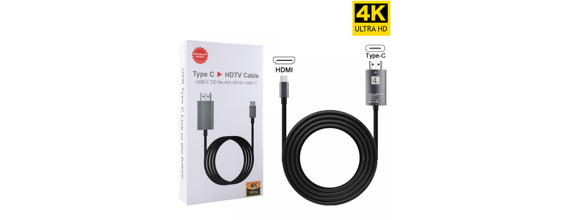 Cable USB tipo C a HDMI compatible con HD-MI, adaptador de TV HD,  convertidor USB