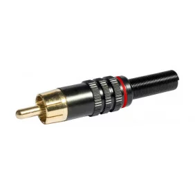 Conector Rca Macho con Anillo Rojo Para Soldar Adaptadores Audio