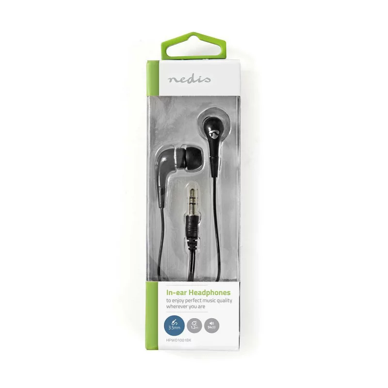 Nedis HPWD1201BK Auriculares Supraaurales con Cable Plata