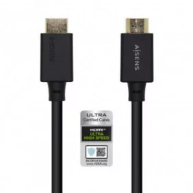 Cable HDMI V2.1 CERTIFICADO Ultra Alta Velocidad 8K@60Hz 48Gbps de 3 m | A/M-A/M| NEGRO