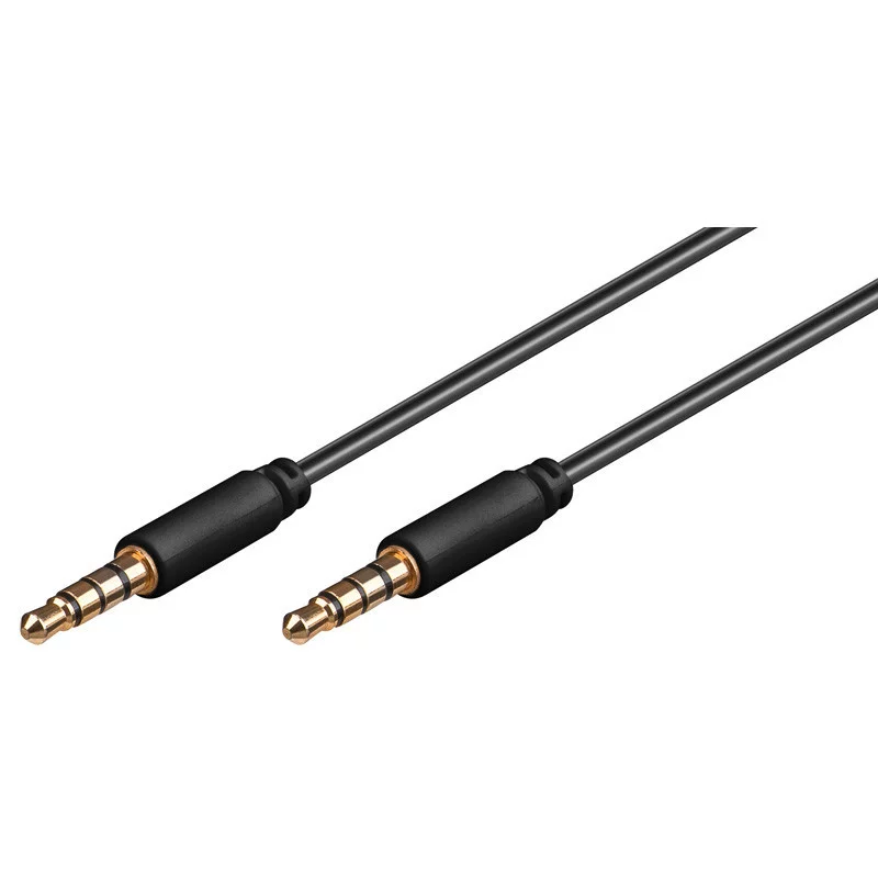 Cable de audio estereo 3x Jack 3.5mm hembra a 3.5mm 4 pin 0.50 M