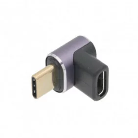 Adaptador USB-C macho / hembra de 90 grados frontal | 40Gbps | 100W | 8K@60Hz