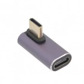 Adaptador USB-C macho / hembra de ángulo recto de 90 grados lateral vertical de 40Gbps - 100W - 8K@60Hz