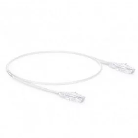 Cable Red Slim Cat.6A UTP LSZH 100% CU | 28AWG | 0.3m - Blanco