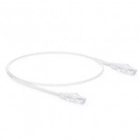 Cable Red Slim Cat.6A UTP LSZH 100% CU | 28AWG | 0.6m - Blanco
