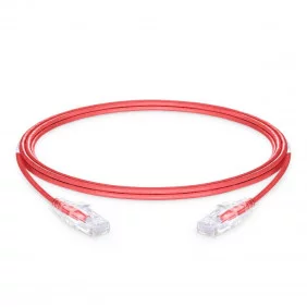 Cable Red Slim Cat.6A UTP LSZH 100% CU | 28AWG | Rojo - De distintas medidas