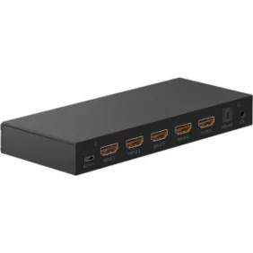 Switch/Conmutador HDMI™ 4 a 1 con salida de audio (4K a 60 Hz) - Negro